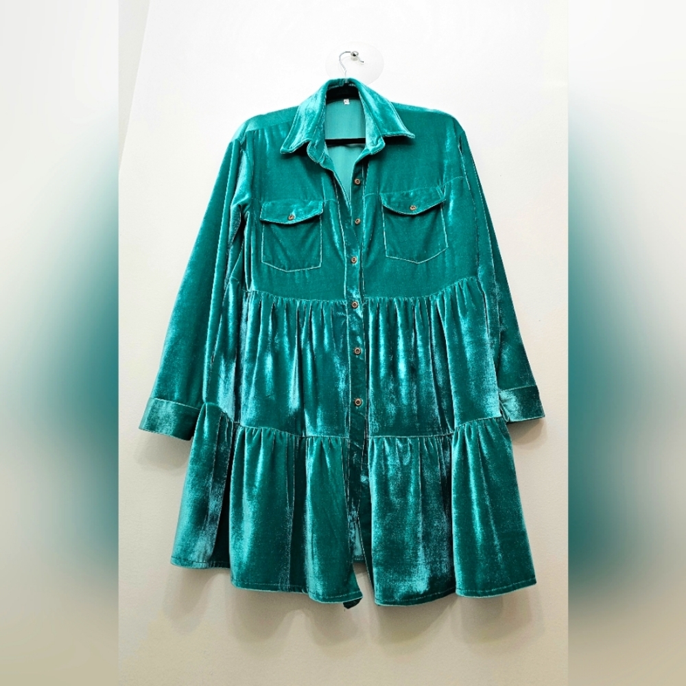 Western Midi velvet Dress